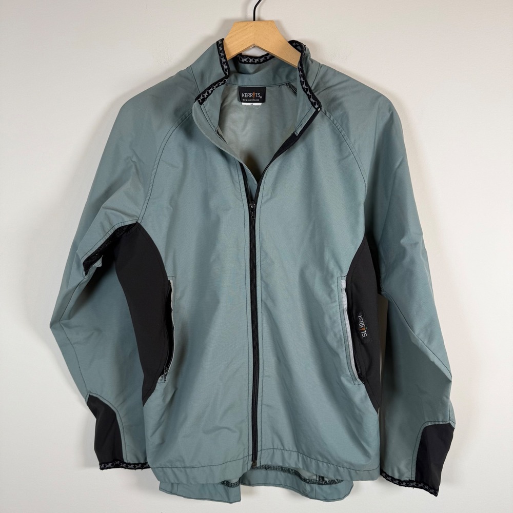Kerrits Performance Equestrian Full Zip Up Jacket Medium Sage Green Mesh Vents